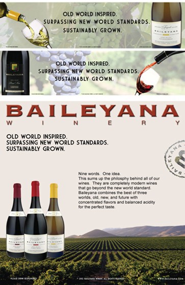 Baileyana Winery Ad Campaign: Subway AD