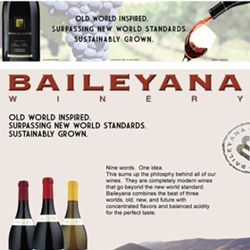 Baileyana Winery Ad Campaign: Subway AD